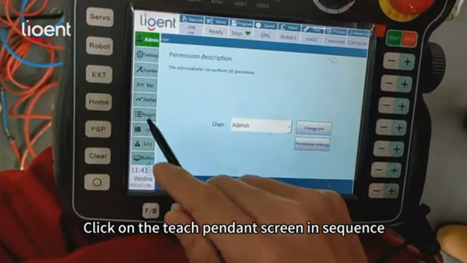 Demonstration of touch sense function of LIGENT